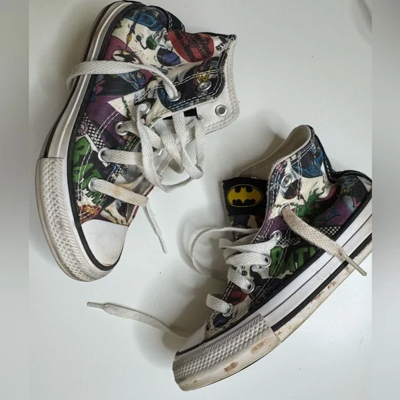 Batman boys high top converse size 11 - Picture 1 of 9